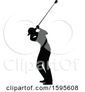 Poster, Art Print Of Silhouetted Male Golfer