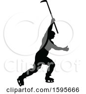 Poster, Art Print Of Silhouetted Male Ice Hockey Player