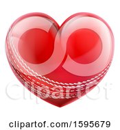 Poster, Art Print Of Red Heart Shaped Cricket Ball