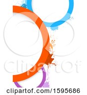 Clipart Of A Colorful Splatter And Circle Background Royalty Free Vector Illustration