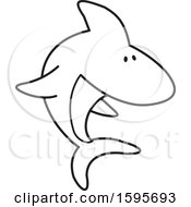 Poster, Art Print Of Black And White Shark School Mascot