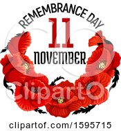 Red Poppy Flower Remembrance Day Design