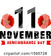 Clipart Of A Red Poppy Flower Remembrance Day Design Royalty Free Vector Illustration