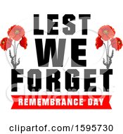 Red Poppy Flower Remembrance Day Design