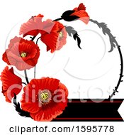Clipart Of A Red Poppy Flower Design Royalty Free Vector Illustration by Vector Tradition SM