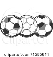 Poster, Art Print Of Trio Of Soccer Balls