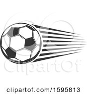 Clipart Of A Flying Soccer Ball Royalty Free Vector Illustration