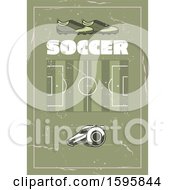 Poster, Art Print Of Vintage Styled Soccer Background Template