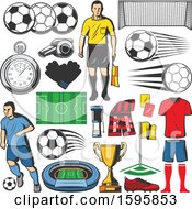 Poster, Art Print Of Soccer Icons