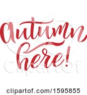 Poster, Art Print Of Autumn Here Text Design