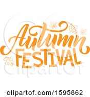 Clipart Of An Autumn Festival Text Design Royalty Free Vector Illustration