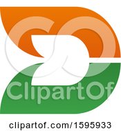Clipart Of A Letter D Logo Design Royalty Free Vector Illustration