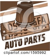 Clipart Of A Brown Automotive Design Royalty Free Vector Illustration