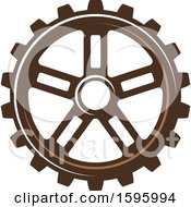 Clipart Of A Brown Automotive Design Royalty Free Vector Illustration