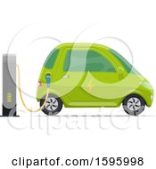 Poster, Art Print Of Charging Electric Car