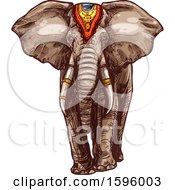 Poster, Art Print Of Sketched Elephant