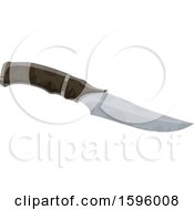 Clipart Of A Hunting Knife Royalty Free Vector Illustration by Vector Tradition SM