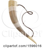 Clipart Of A Hunting Horn Royalty Free Vector Illustration