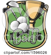 Clipart Of A Sports Golf Design Royalty Free Vector Illustration by Vector Tradition SM