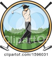 Clipart Of A Sports Golf Design Royalty Free Vector Illustration by Vector Tradition SM
