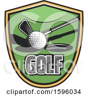 Clipart Of A Sports Golf Design Royalty Free Vector Illustration