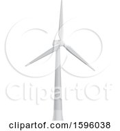 Clipart Of A Wind Turbine Royalty Free Vector Illustration