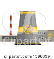 Clipart Of A Nuclear Power Plant Royalty Free Vector Illustration