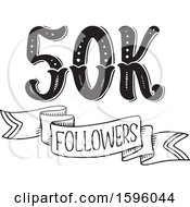 Poster, Art Print Of Black And White Social Media Followers Design