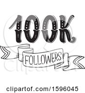 Poster, Art Print Of Black And White Social Media Followers Design