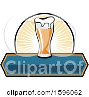Clipart Of A Cold Beer Design Royalty Free Vector Illustration