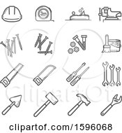 Clipart Of Grayscale Tool Icons Royalty Free Vector Illustration by Vector Tradition SM