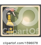 Clipart Of A Cleanser Spray Bottle Royalty Free Vector Illustration