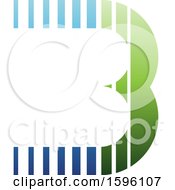 Clipart Of A Striped Blue And Green Letter B Logo Royalty Free Vector Illustration by cidepix