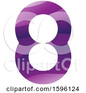 Clipart Of A Purple Number 8 Logo Royalty Free Vector Illustration