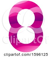 Clipart Of A Pink Number 8 Logo Royalty Free Vector Illustration
