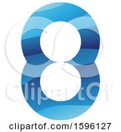 Clipart Of A Blue Number 8 Logo Royalty Free Vector Illustration