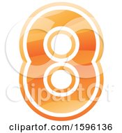 Clipart Of An Orange Number 8 Logo Royalty Free Vector Illustration