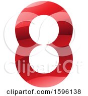 Clipart Of A Red Number 8 Logo Royalty Free Vector Illustration