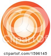 Clipart Of An Orange Letter O Logo Royalty Free Vector Illustration