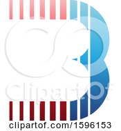 Poster, Art Print Of Striped Red And Blue Letter B Logo