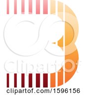 Poster, Art Print Of Striped Red And Orange Letter B Logo