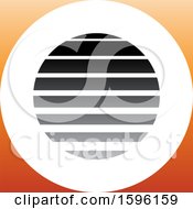 Poster, Art Print Of Striped Gray And Orange Letter O Logo