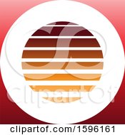 Poster, Art Print Of Striped Orange And Red Letter O Logo