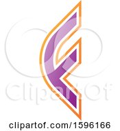Poster, Art Print Of Rounded Purple Letter F Logo