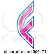 Clipart Of A Rounded Pink Letter F Logo Royalty Free Vector Illustration
