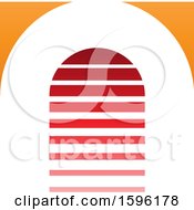 Poster, Art Print Of Striped Red And Orange Letter A Logo