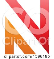 Poster, Art Print Of Red And Orange Letter N Logo