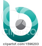 Clipart Of A Turquoise Letter B Logo With A Circle Royalty Free Vector Illustration by cidepix