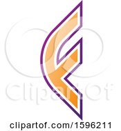 Clipart Of A Rounded Orange Letter F Logo Royalty Free Vector Illustration