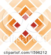 Poster, Art Print Of White Letter X Over Orange Diamonds Logo